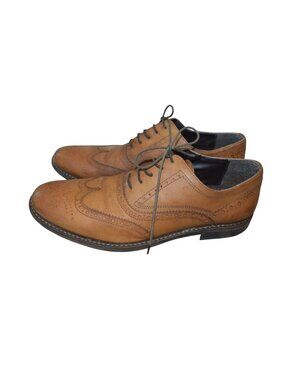 Red Tape English Tan LTH Wing Leather Brogues Dress Shoes Men's Size 12 Classic